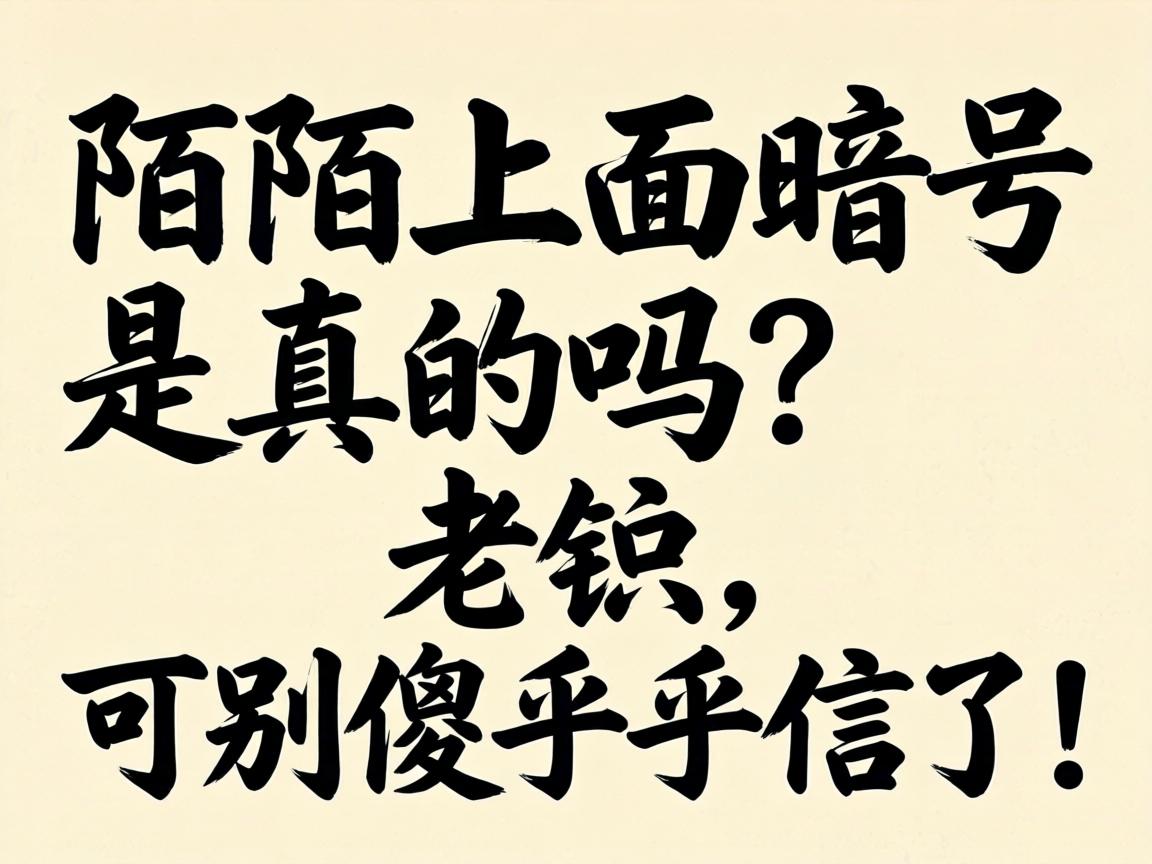 陌陌上面的记号是真的吗？老铁，可别傻乎乎信了！