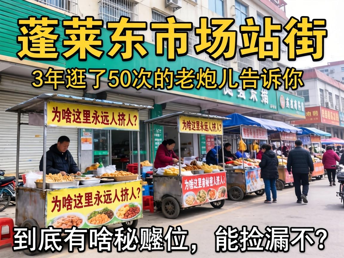 蓬莱东市场站街，3年逛了50次的老炮儿告诉你，为啥这里永远人挤人？到底有啥秘密摊位，能捡漏不？