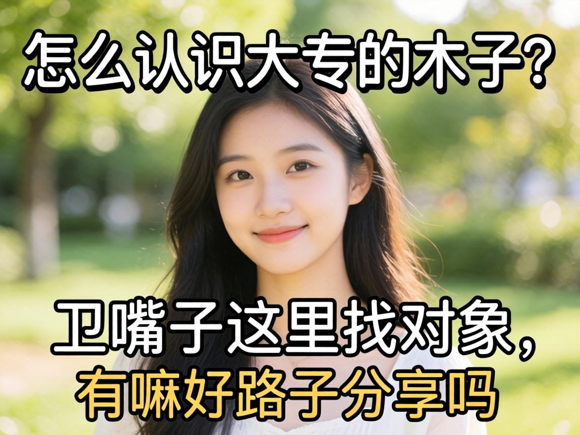 怎么意识大专的妹子？在卫嘴子这里找对象，有嘛好路子分享吗？