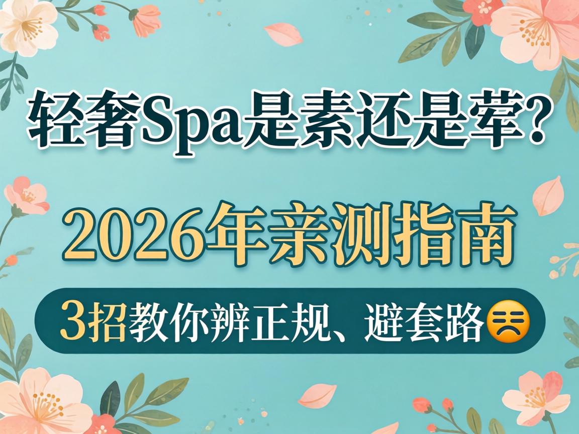 轻奢spa是素还是荤？2026年亲测指南，3招教你辨正规、避套路?