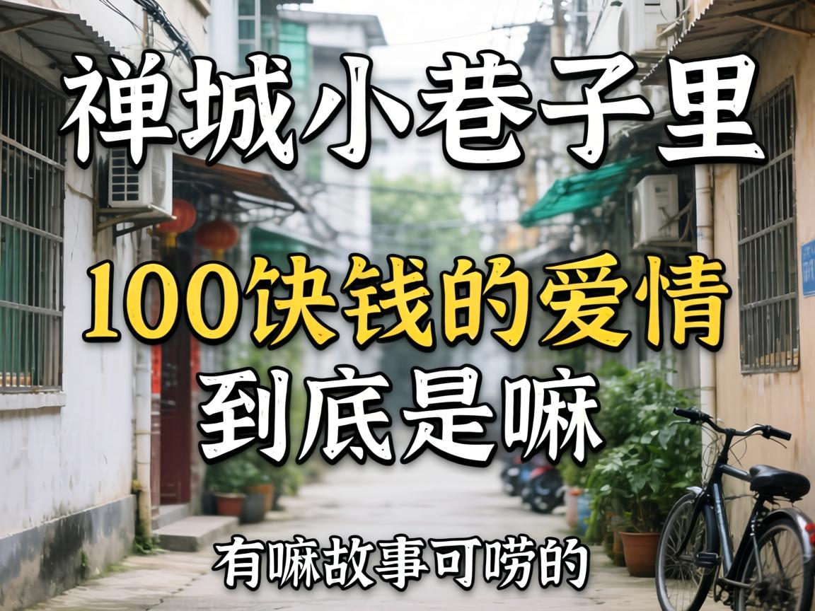 禅城小巷子里100块钱的爱情，到底是嘛意思？有嘛故事可唠的？