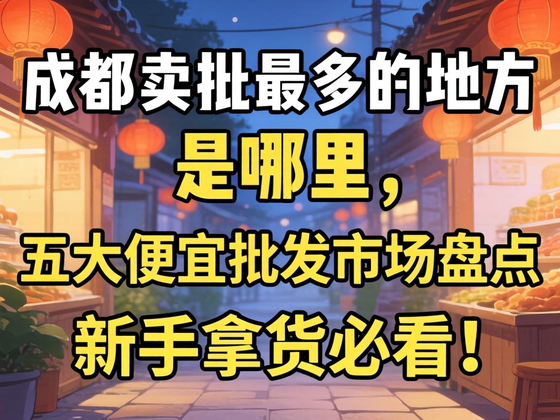 成都卖批最多的处所是哪里？五大便宜批发市场盘点，新手拿货必看！