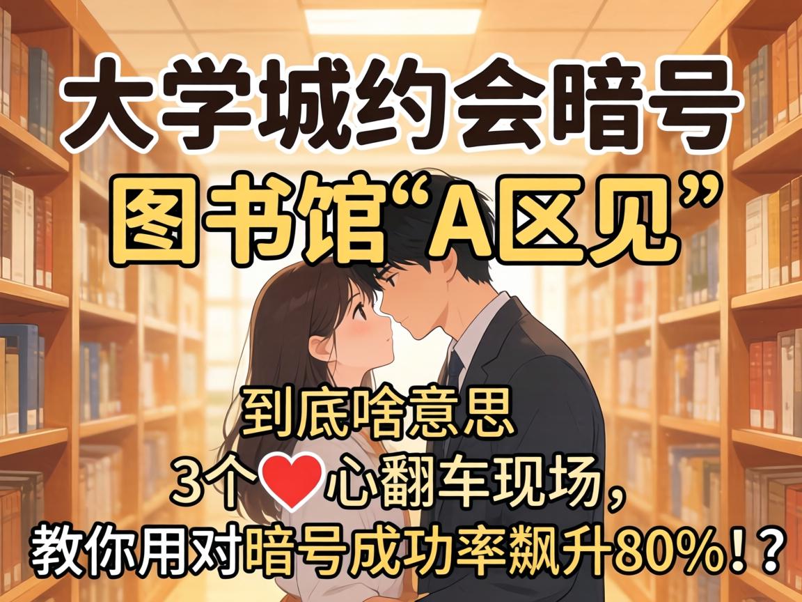 大学城约会记号，图书馆“A区见”到底啥意思？3个苦涩翻车现场，教你用对记号成功率飙升80%？