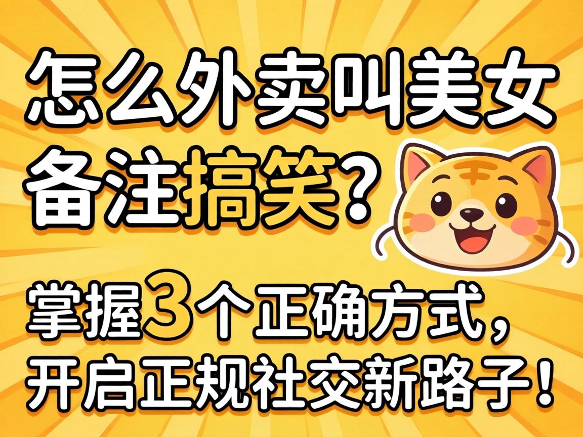 怎么表卖叫美女备注搞笑？把握3个正确方式，开启正规社交新路子！