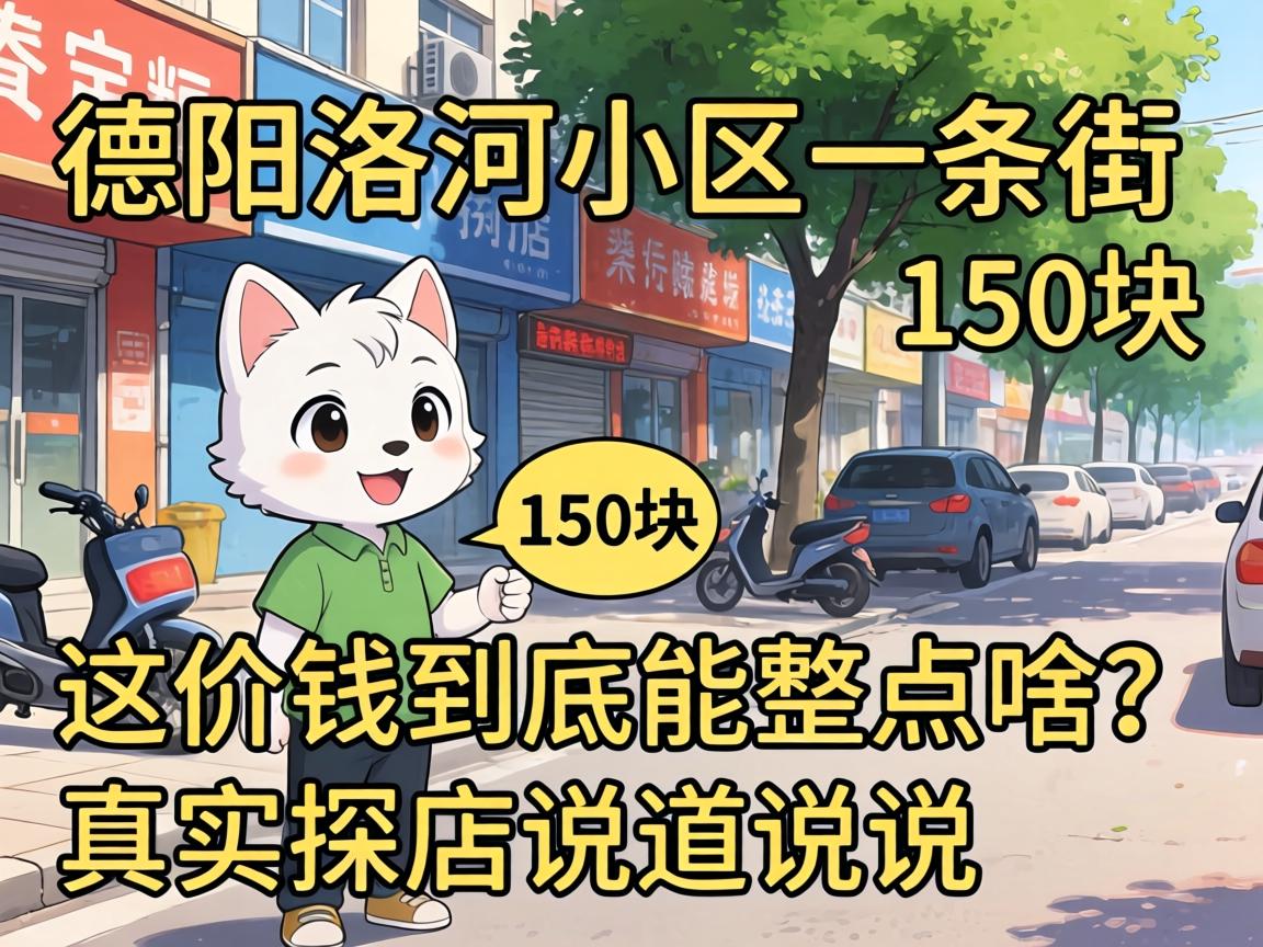 德阳洛河小区一条街150块，这价钱到底能整点啥？真实探店说道说道