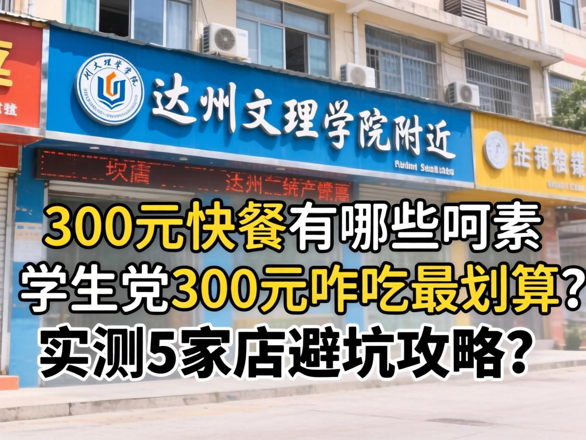 达州文理学院周围300元快餐有哪些，，，，学生党300元咋吃最划算？？？？？实测5家店避坑攻略？？？？？