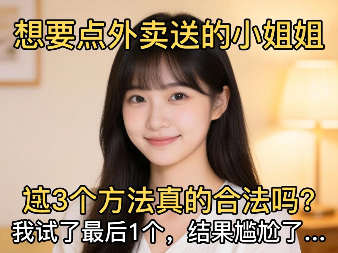 想要点外卖送的小姐姐,这3个方法真的合法吗?我试了最后1个,结果尴尬了...