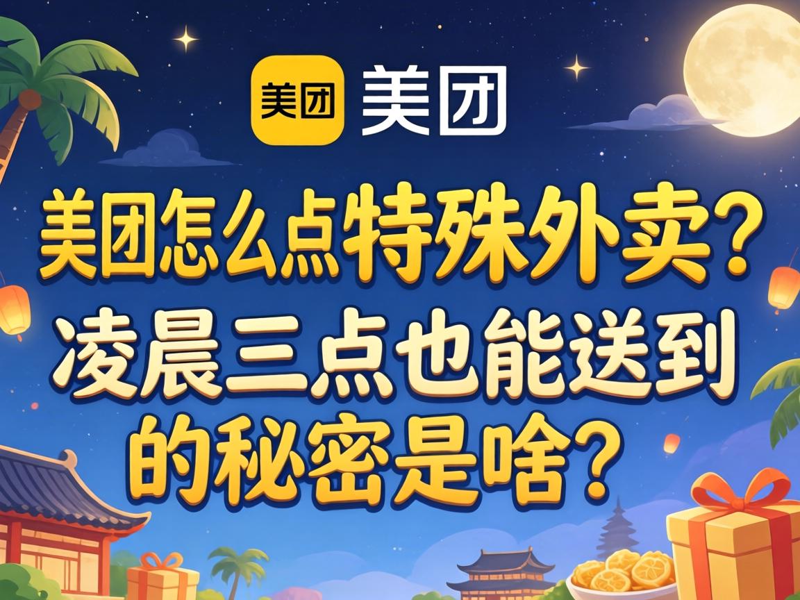 美团怎么点特殊表卖？凌晨三点也能送到的奥秘是啥？