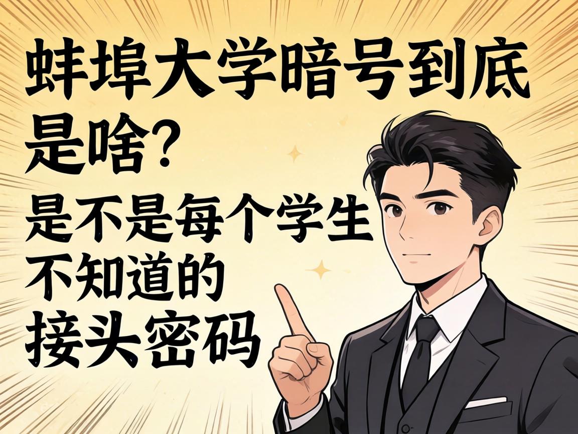 蚌埠大学暗号到底是啥?是不是每个学生都知道的接头密码?