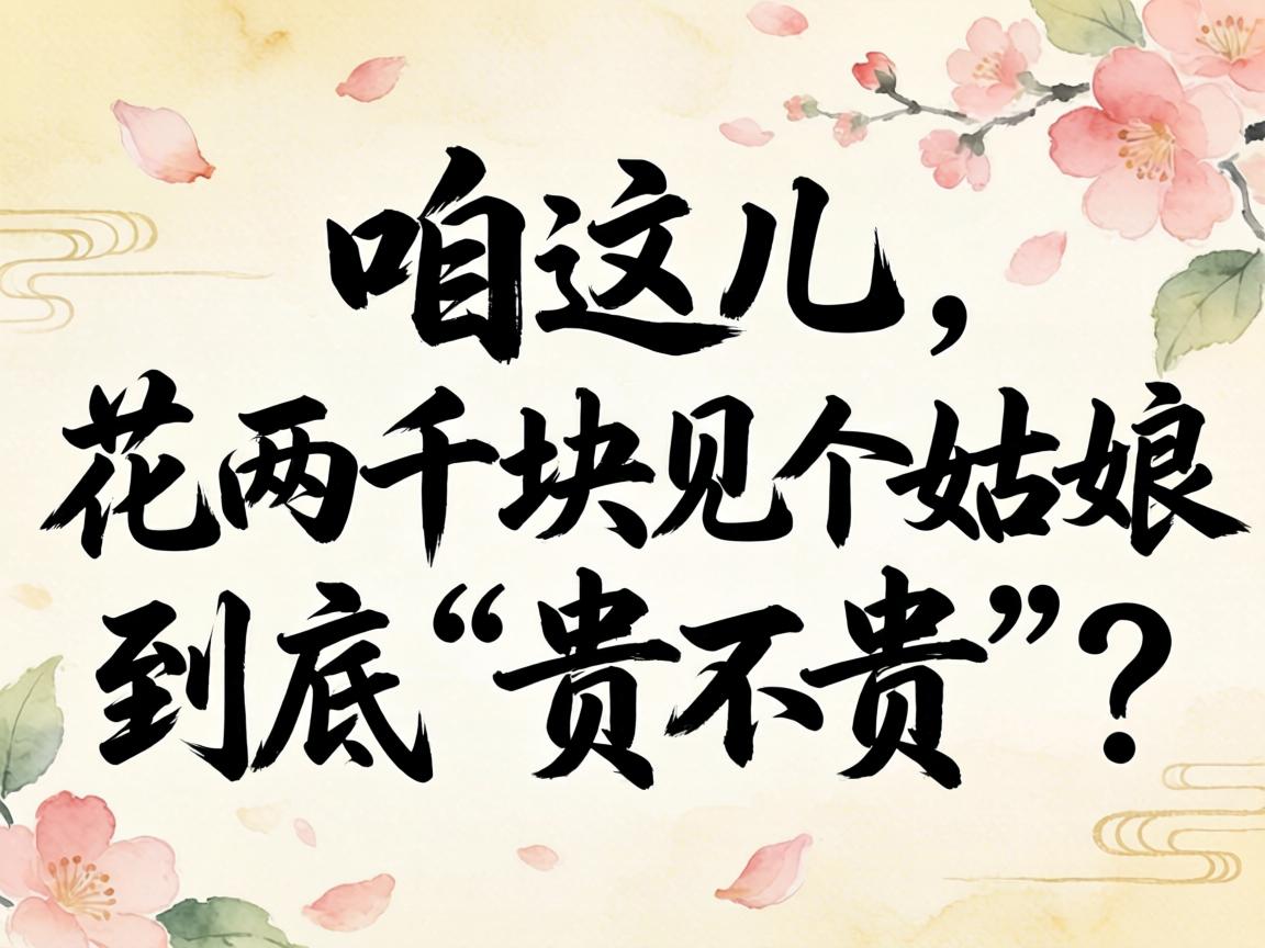 在咱这儿，花两千块见个姑娘到底“贵不贵”？