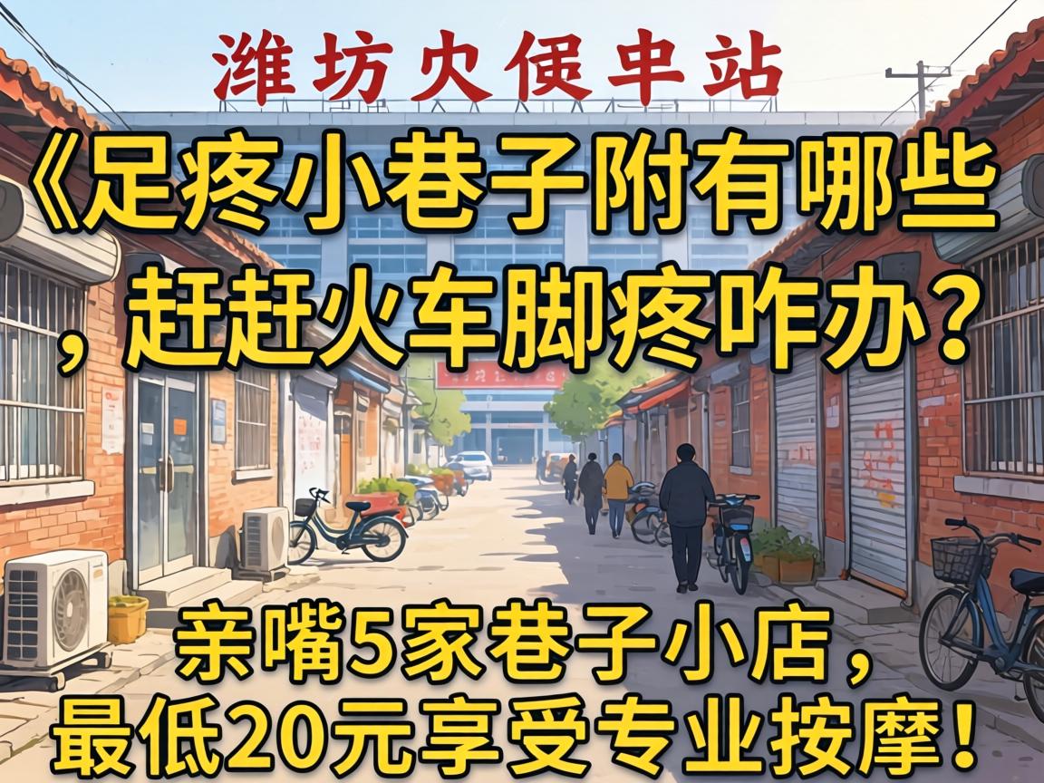 潍坊火车站附近足疗小巷子有哪些，赶火车脚疼咋办？亲测5家巷子小店，最低20元享受专业按摩！