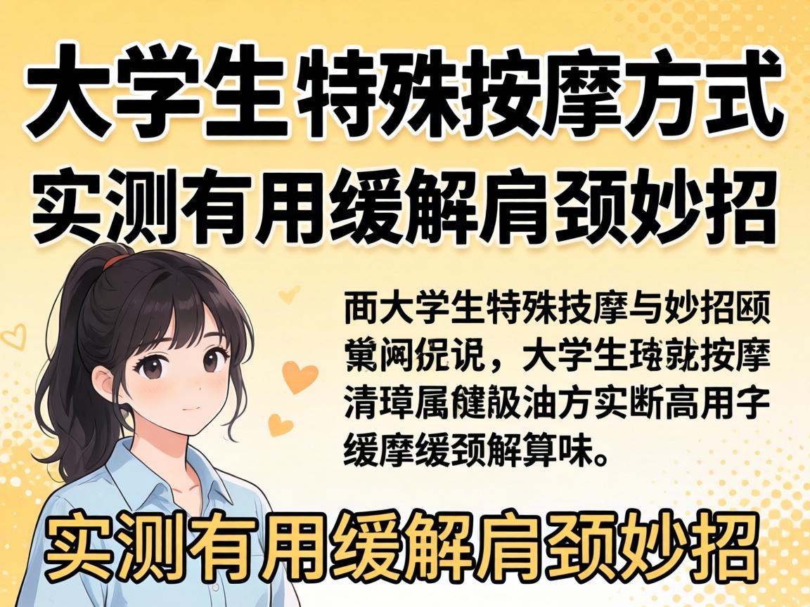 女大学生的特殊按摩方式|实测有用缓解肩颈妙招