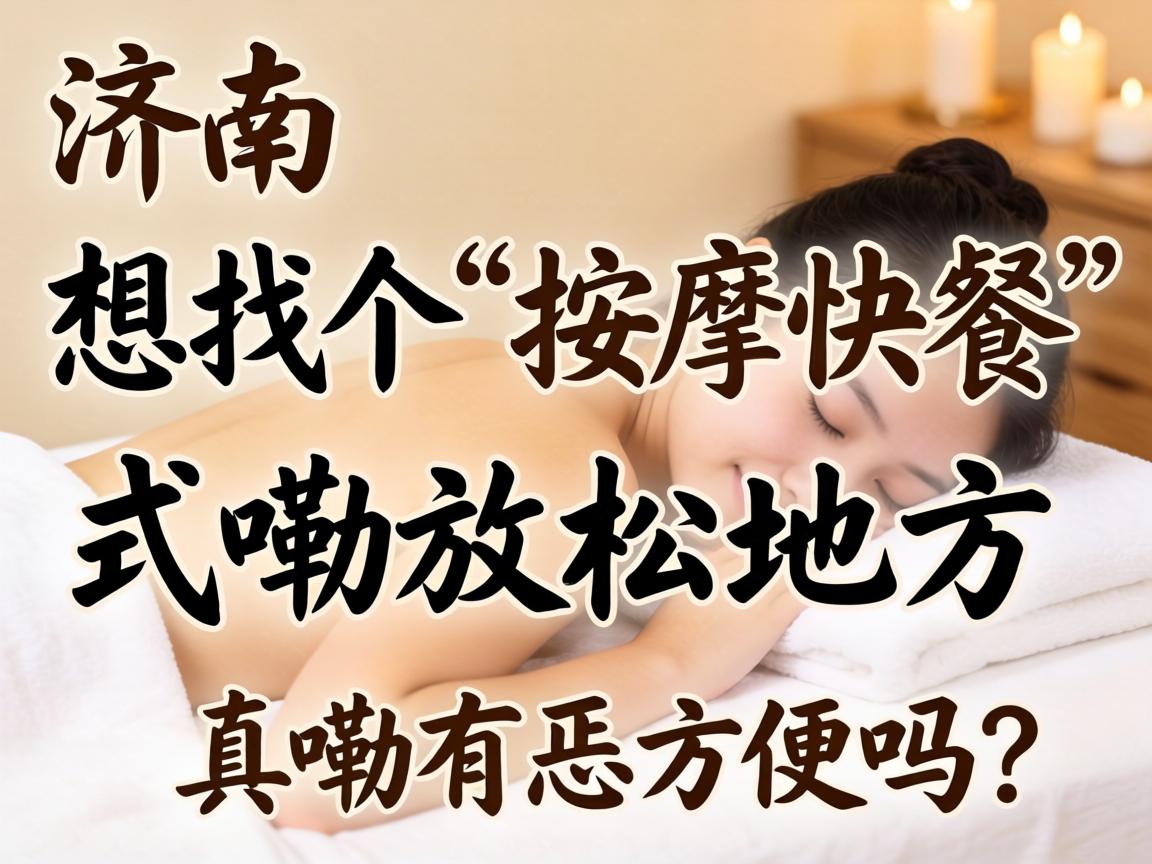 在济南,想找个“按摩快餐”式嘞放松地方,真嘞有恁方便吗?