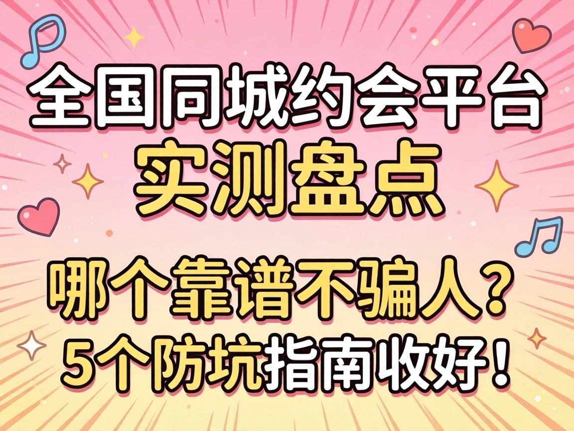全国同城约会平台实测盘点，哪个靠谱不骗人？5个防坑指南收好！