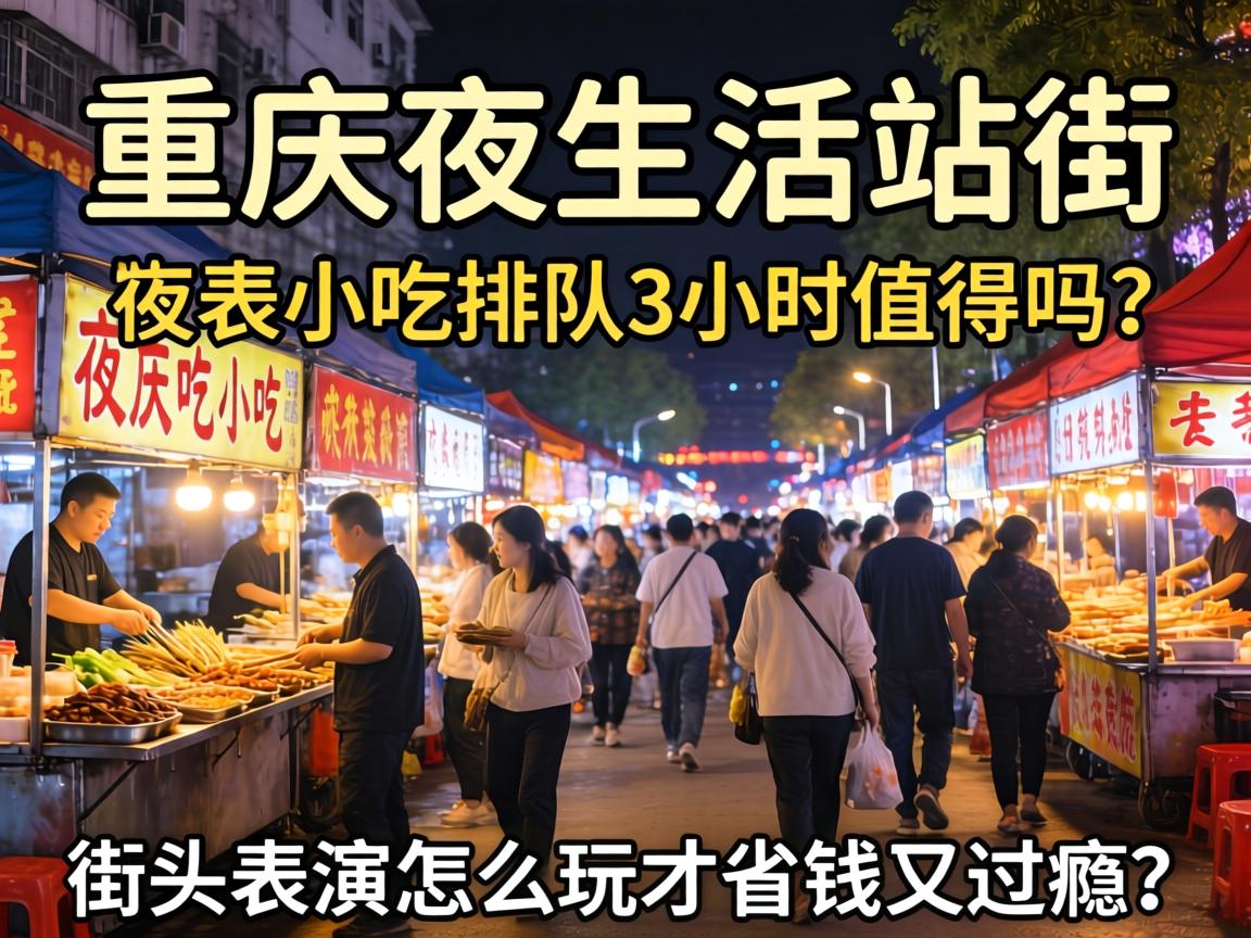 沉庆夜生涯站街，夜市幼吃列队3幼时价得吗？街头表演怎么玩才省钱又过瘾？