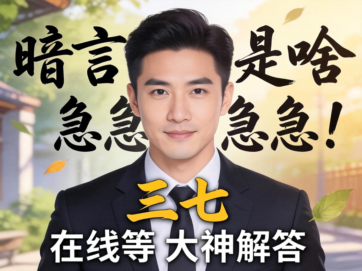 三七的暗语是啥？急急急！在线等大神解答！