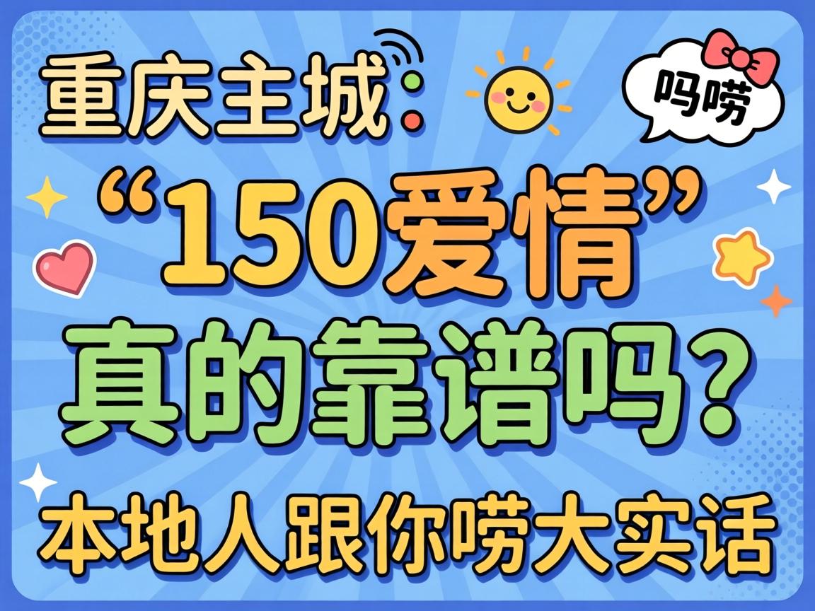 在重庆主城,“150爱情”真的靠谱吗?本地人跟你唠大实话
