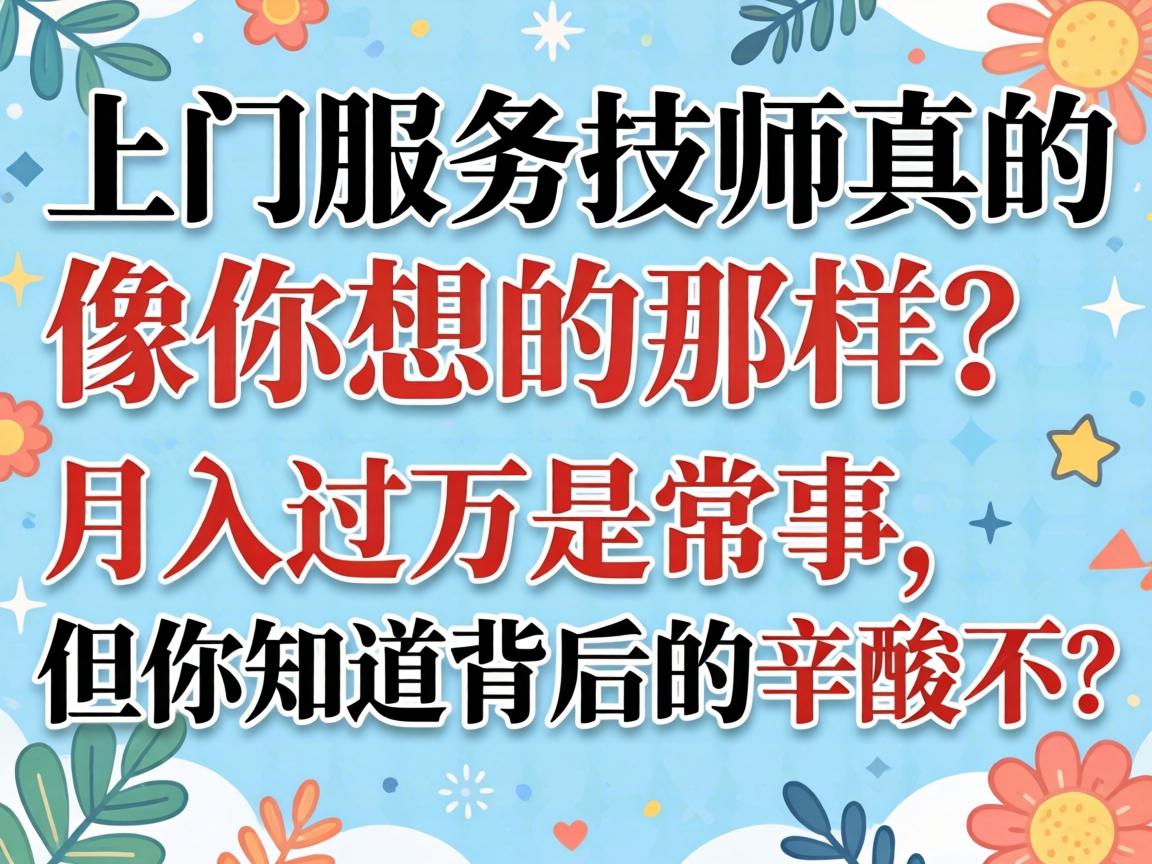 上门服务技师真的像你想的那样？月入过万是常事，但你知道背后的辛酸不？