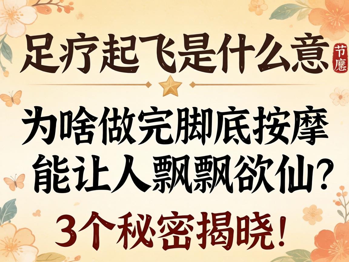 足疗腾飞是什么意思，为啥做完脚底推拿能让人飘飘欲仙？3个奥秘揭晓！