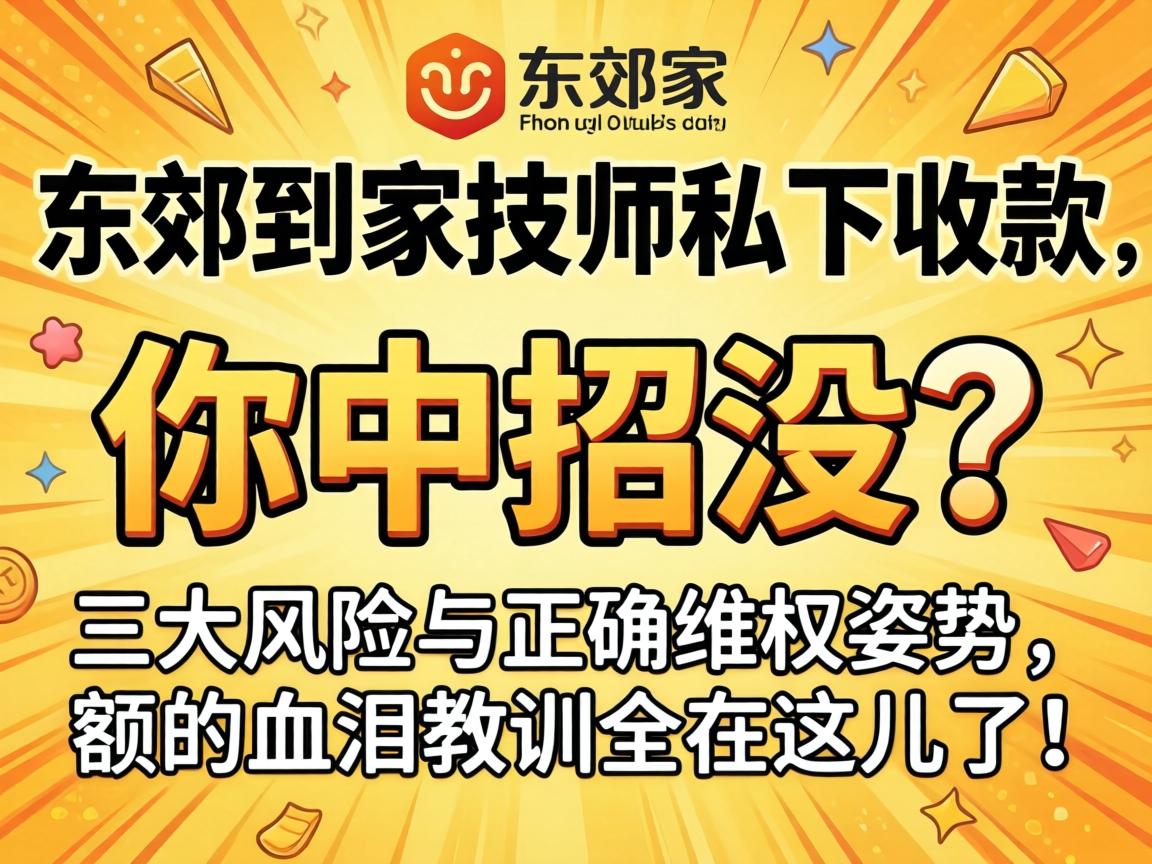 东郊到家技师暗里收款，你中招没？三大风险与正确维权姿势，额的血泪教训全在这儿了！