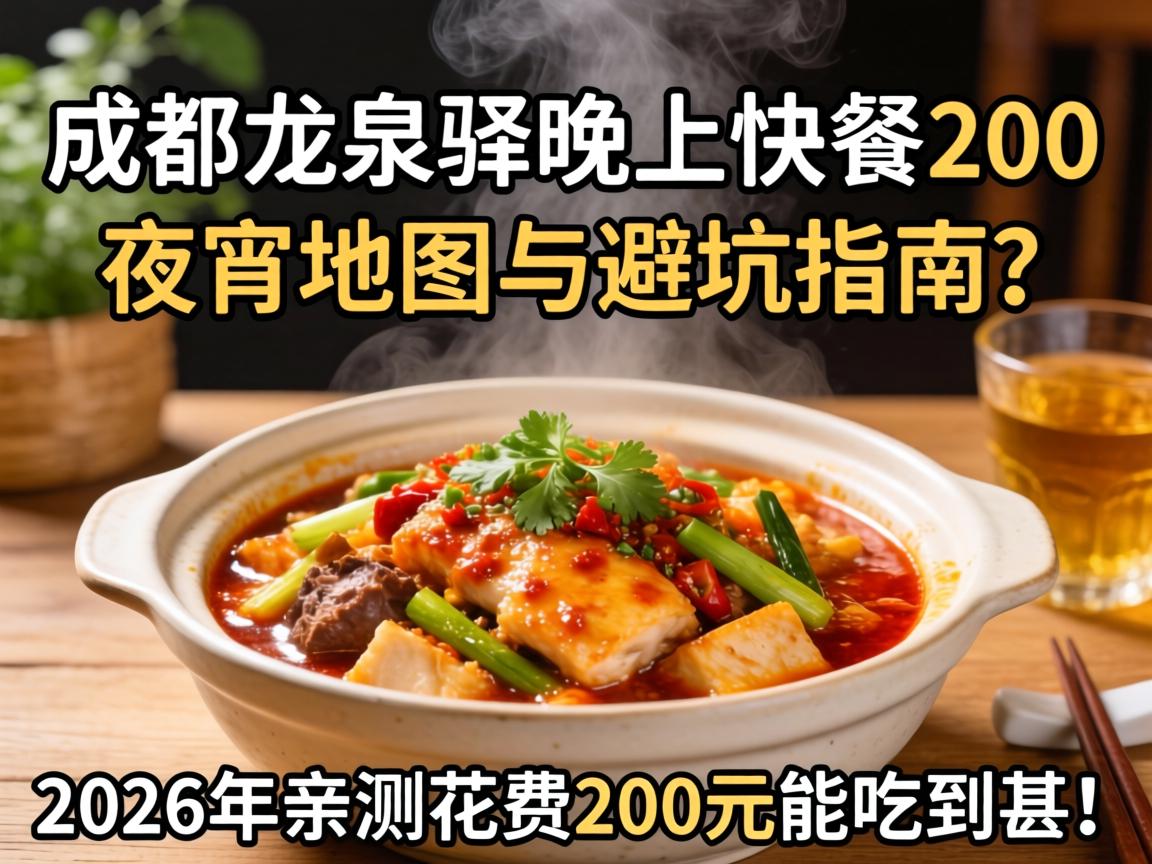 成都龙泉驿晚上快餐200，夜宵地图与避坑指南？2026年亲测花费200元能吃到甚！