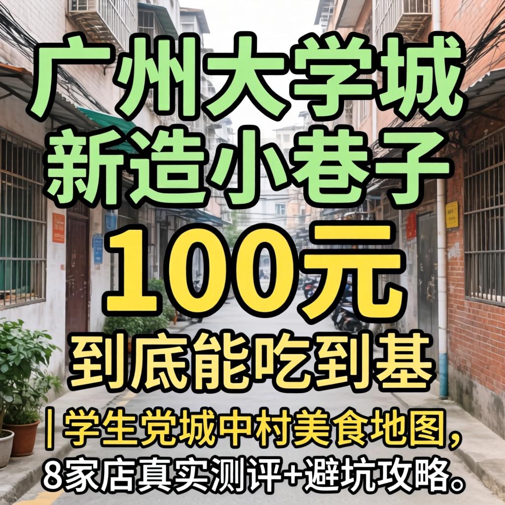 广州大学城新造小巷子100元，到底能吃到甚？｜学生党城中村美食地图，8家店真实测评+避坑攻略