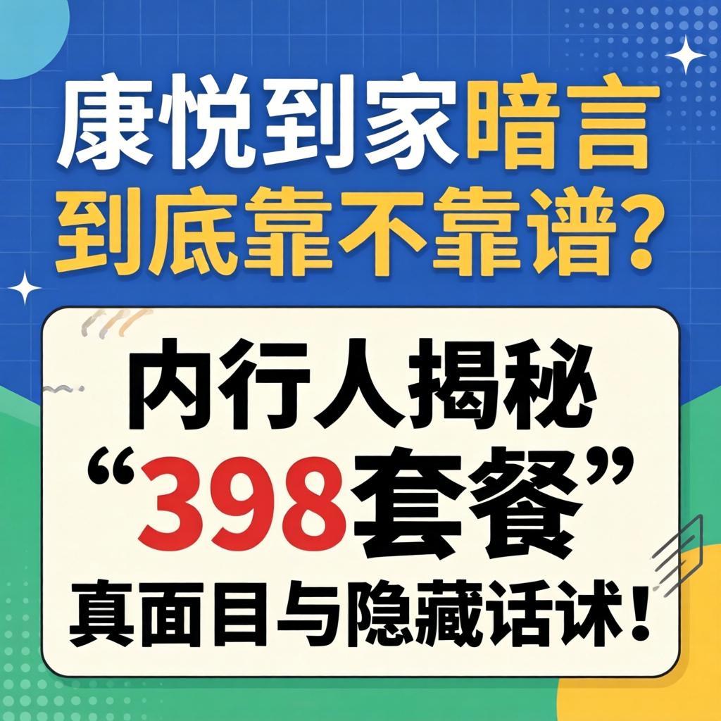 康悦到家暗语介绍，到底靠不靠谱？内行人揭秘“398套餐”真面目与隐藏话术！