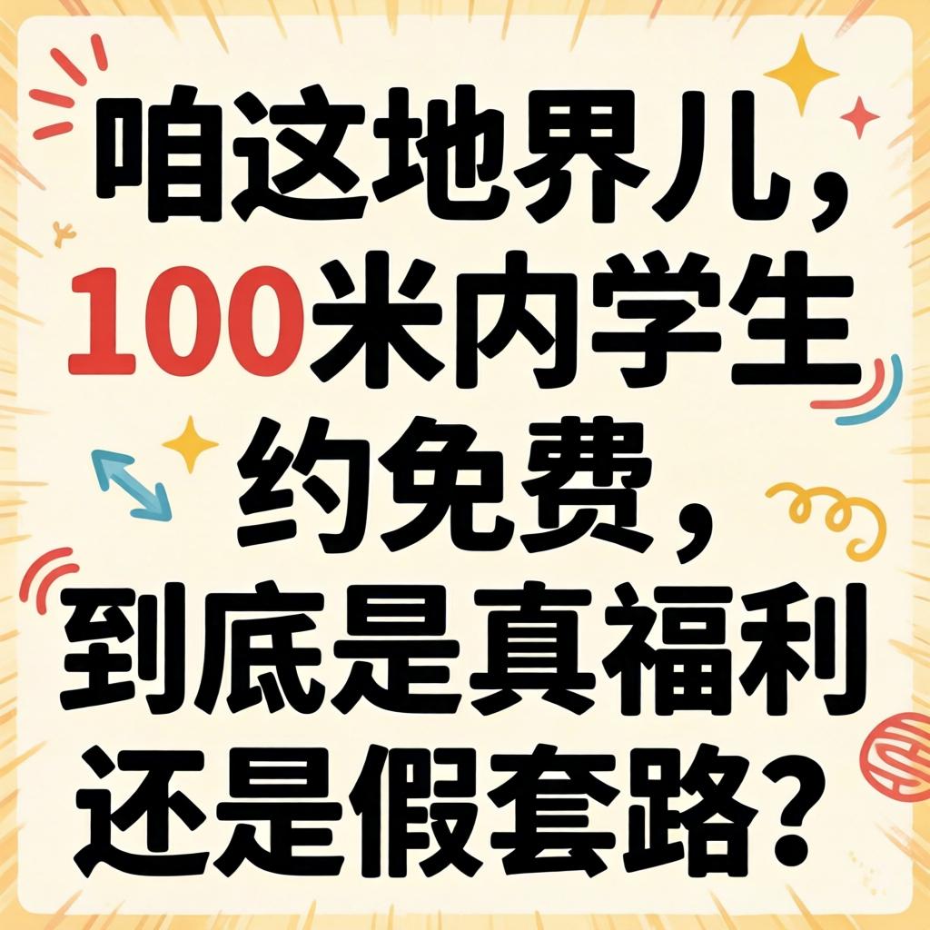 在咱这地界儿,100米内学生约免费,到底是真福利还是假套路?