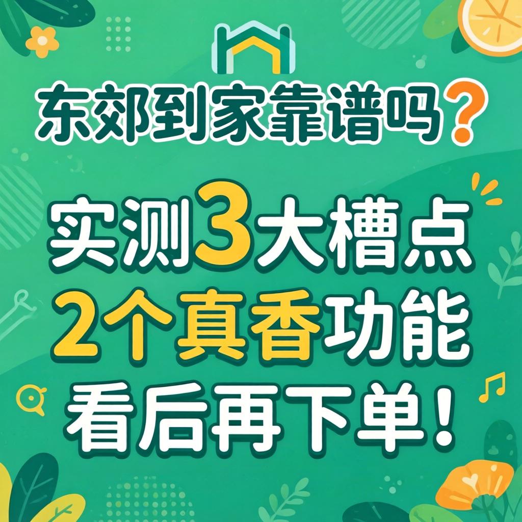 东郊到家靠谱吗？实测3大槽点与2个真香功能，看后再下单！