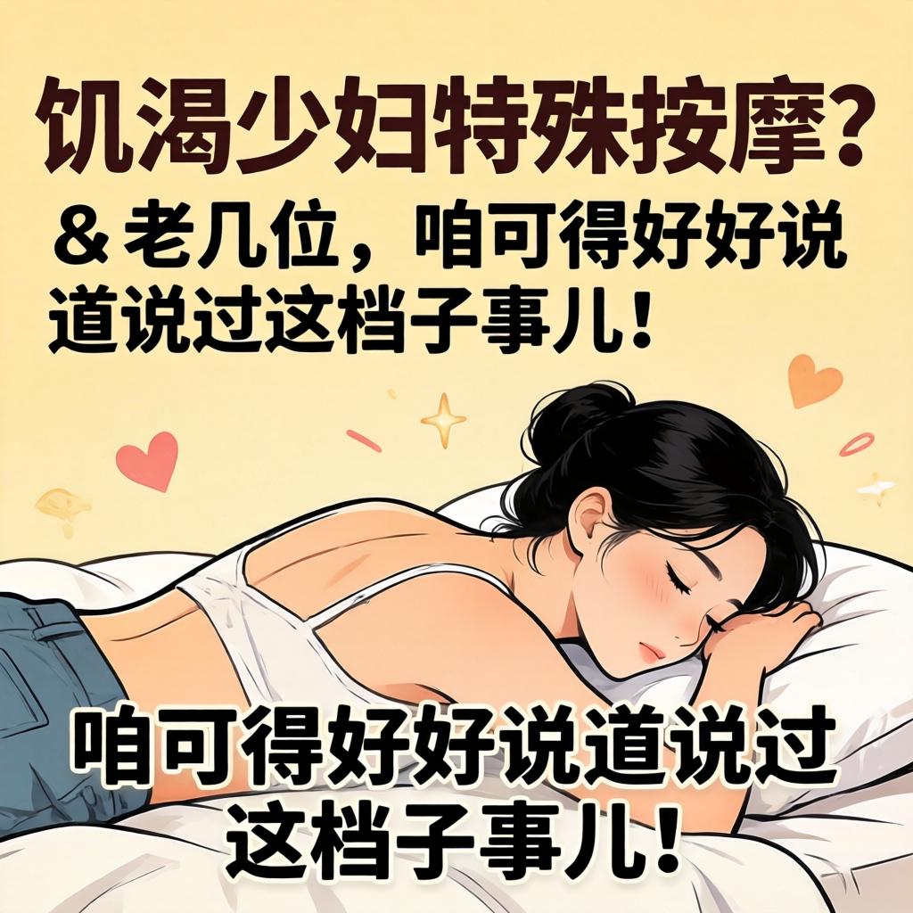 饥渴少妇特殊按摩？老几位，咱可得好好说道说道这档子事儿！