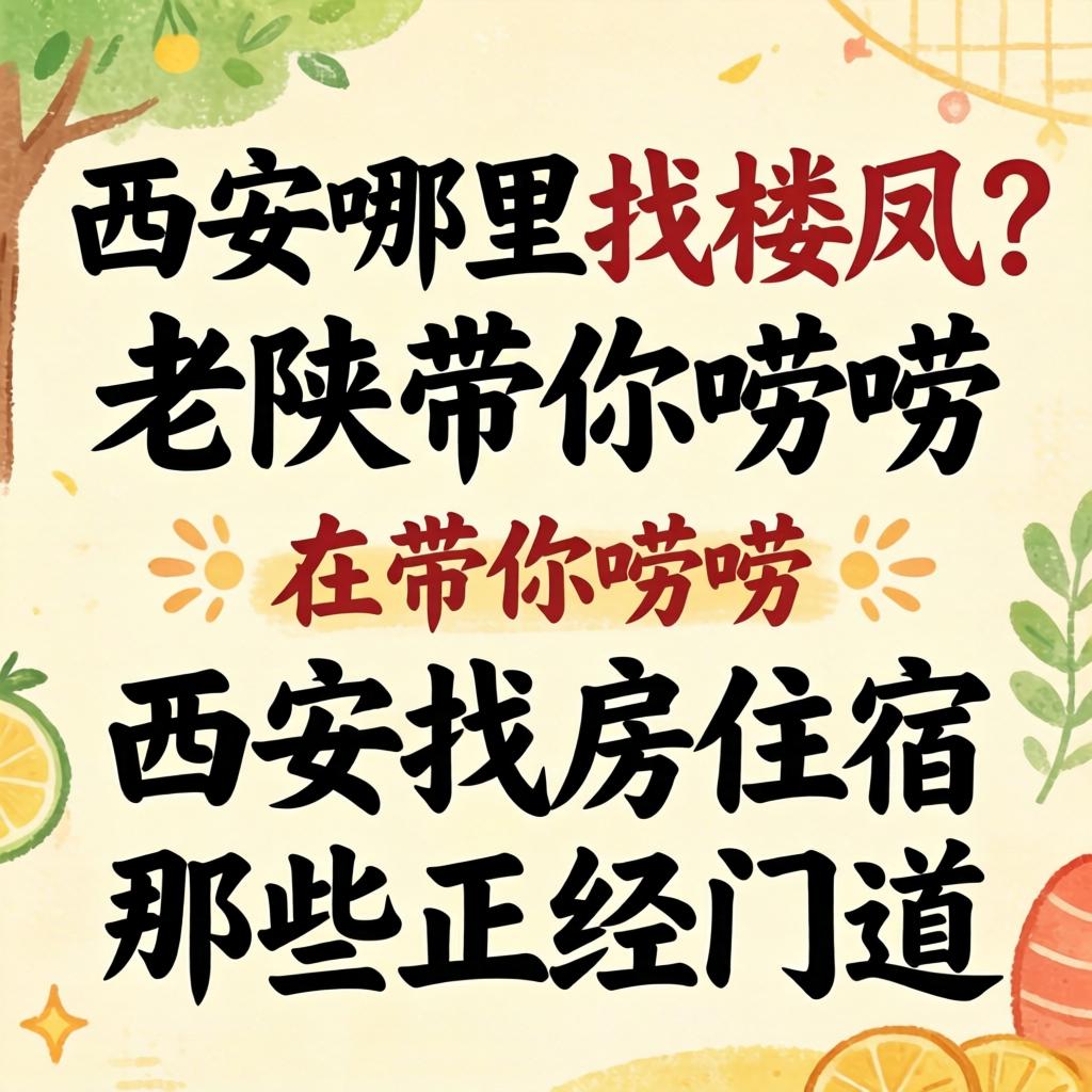西安哪里找楼凤？老陕带你唠唠在西安找房住宿那些正经门道