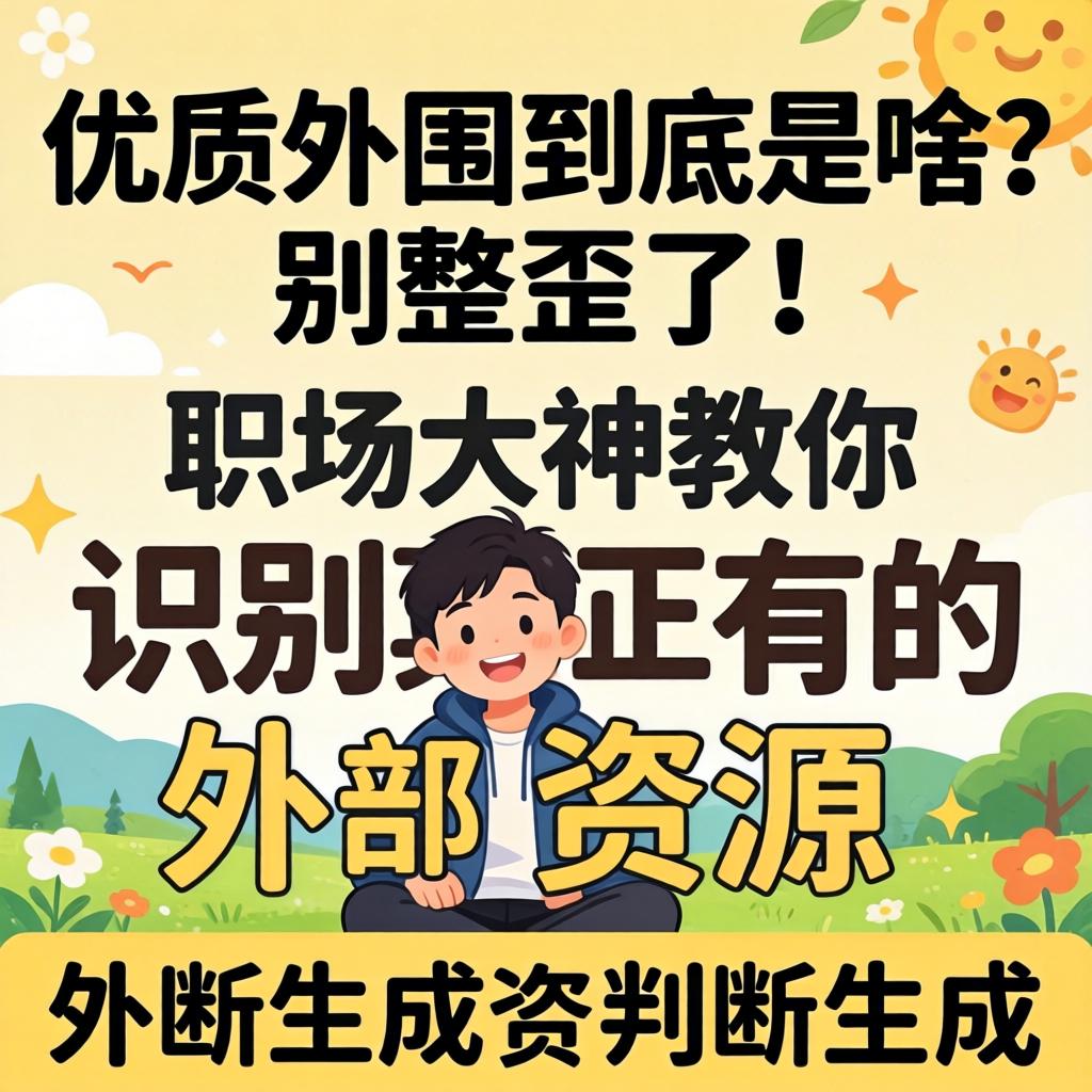 优质外围到底是啥?别整歪了!职场大神教你识别真正有用的外部资源