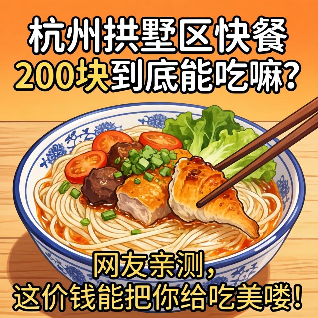 荆门拱墅区快餐200块到底能吃嘛？网友亲测，这价值能把你给吃美喽！