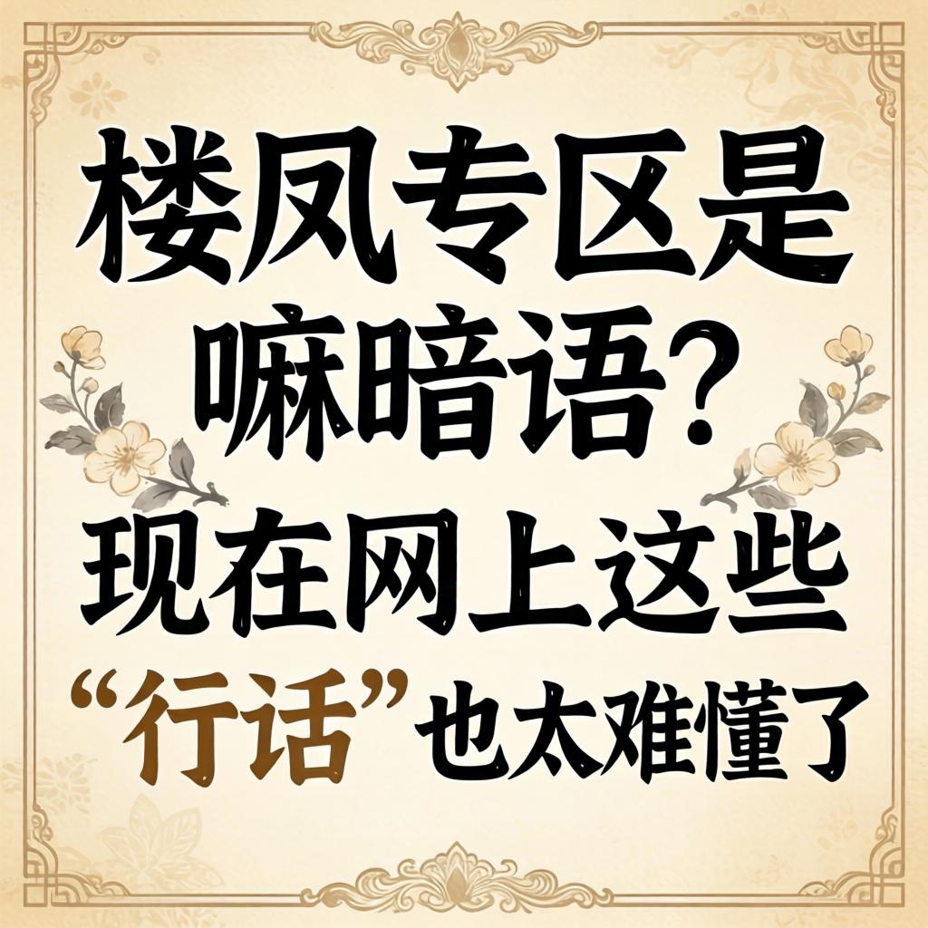 楼凤专区是嘛暗语？现在网上这些“行话”也太难懂了！