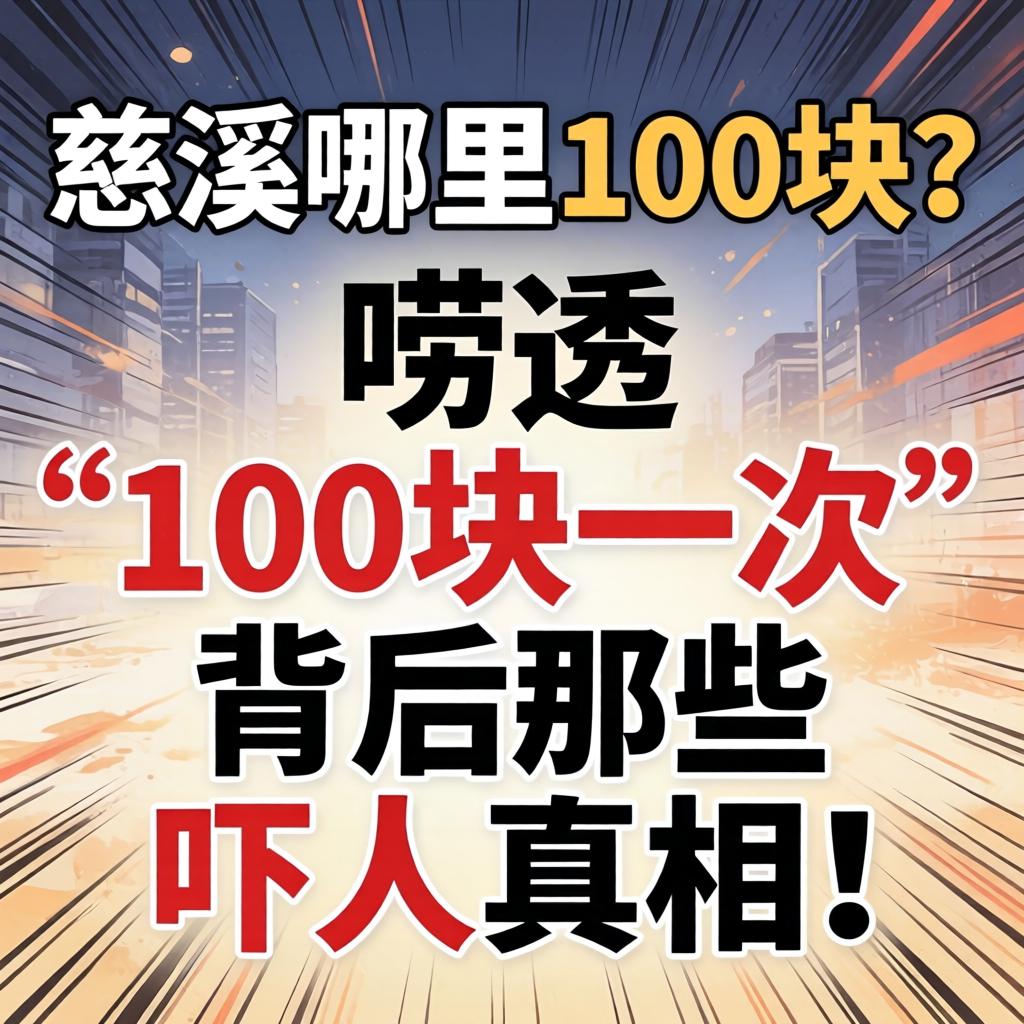 慈溪哪里有100块的?唠透“100块一次”背后那些吓人真相!
