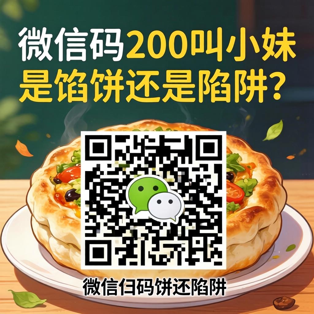 微信二维码200叫幼妹，是馅饼还是陷阱？