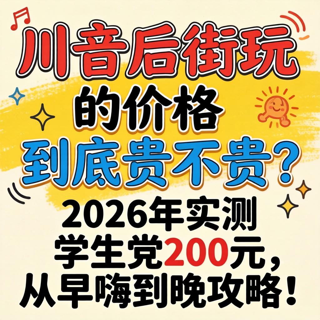 川音后街玩的价值，到底贵不贵？2026年实测，学生党200元从早嗨到晚攻略！