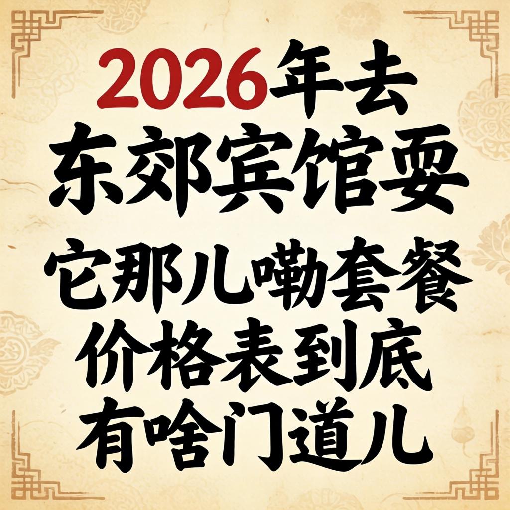 2026年去东郊宾馆耍，它那儿嘞套餐价格表到底有啥门道儿？
