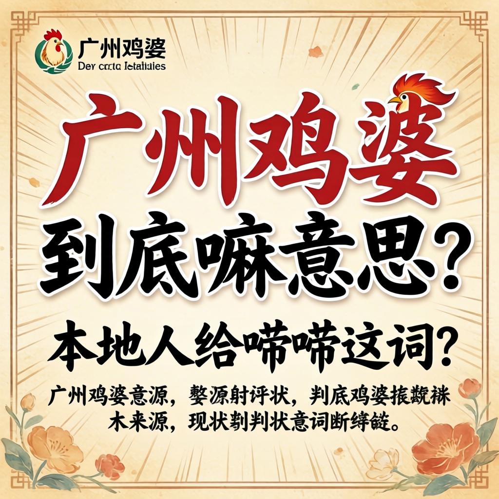 广州鸡婆到底嘛意思？本地人给唠唠这词的来源和现状