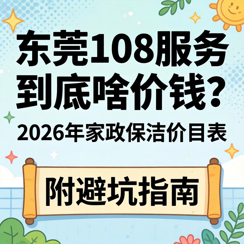东莞108服务到底啥价钱？2026年家政保洁价目表，附避坑指南