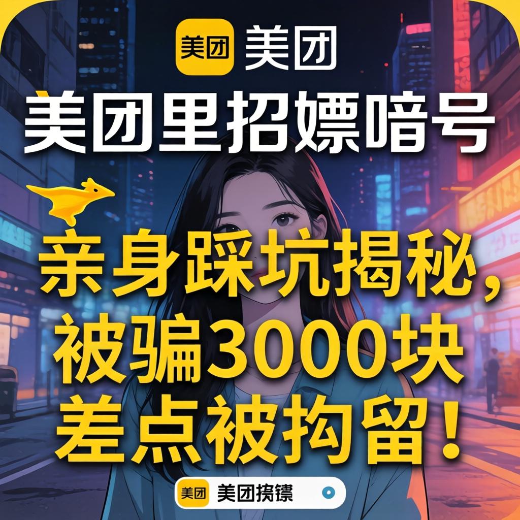 美团里招嫖暗号是啥意思？亲身踩坑揭秘，被骗3000块差点被拘留！