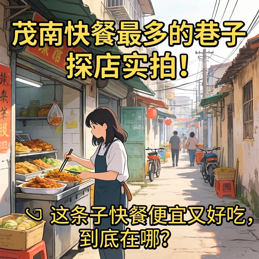 茂南快餐最多的小路，探店实拍！这条小路快餐便宜又好吃，到底在哪？