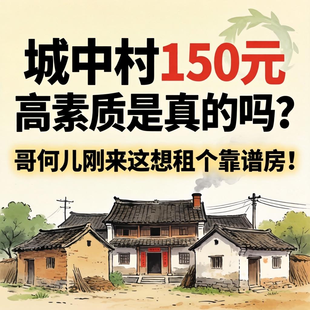 城中村150元高素质是真的吗？哥们儿刚来这想租个靠谱房！