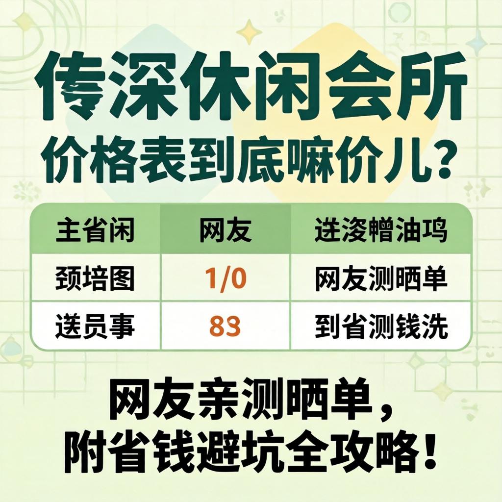 浅深休闲会所价值表到底嘛价儿？网友亲测晒单，附省钱避坑全攻略！