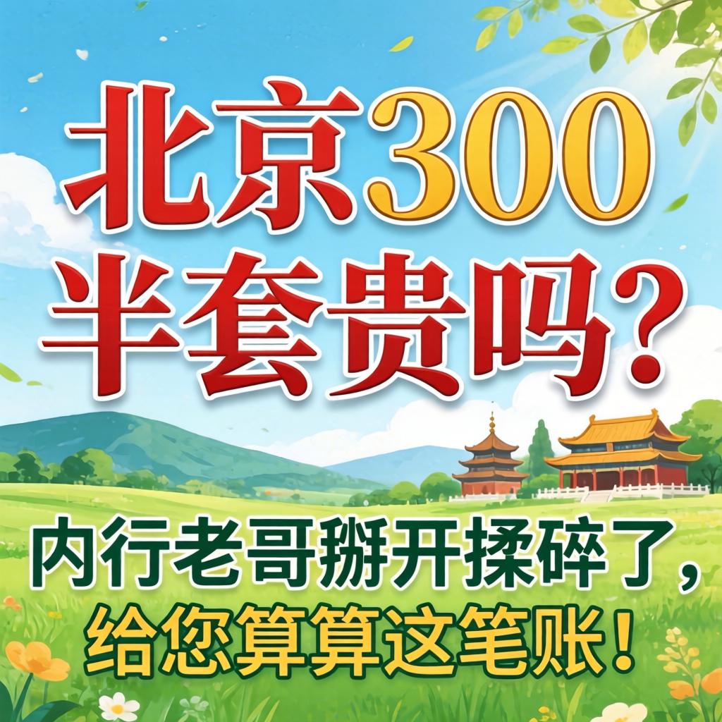 北京300半套贵吗？内行老哥掰开揉碎了，给您算算这笔账！