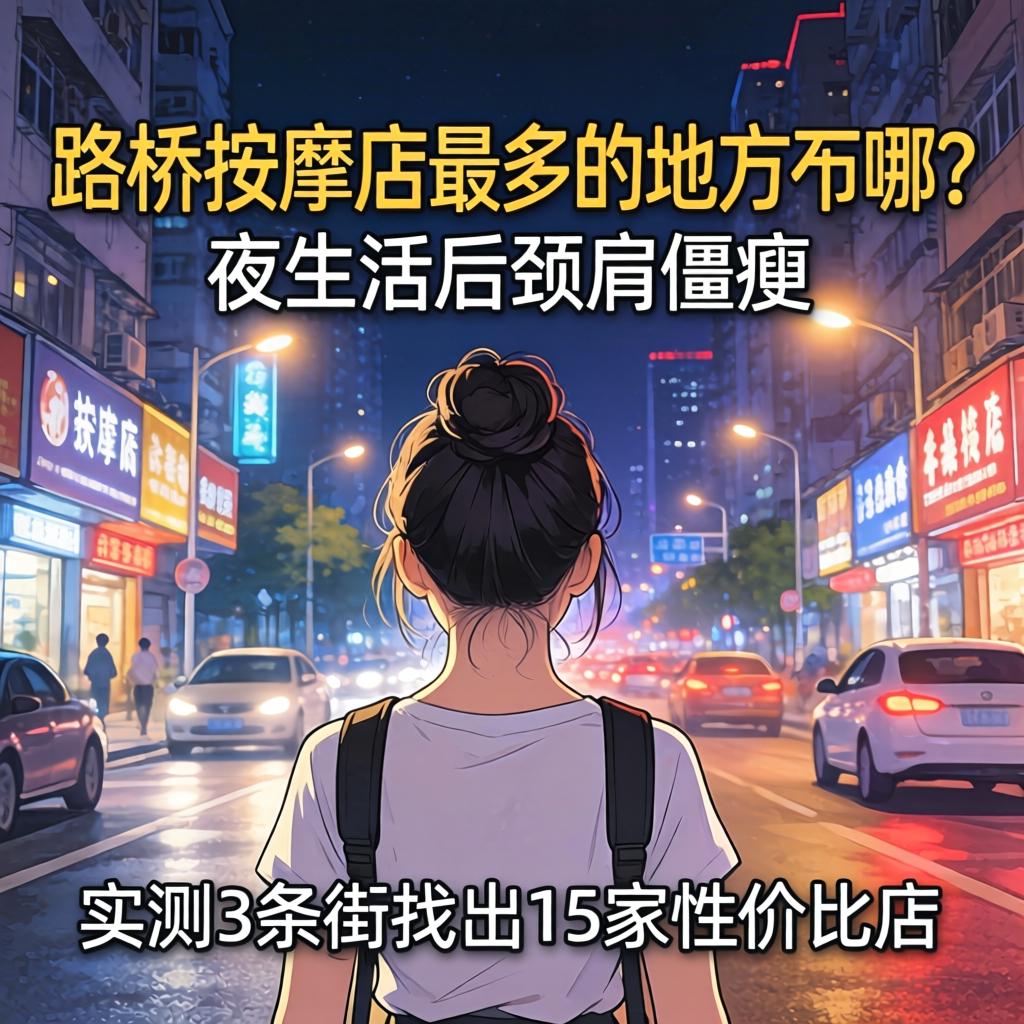 路桥按摩店最多的地方在哪?夜生活后颈肩僵硬,实测3条街找出15家性价比店
