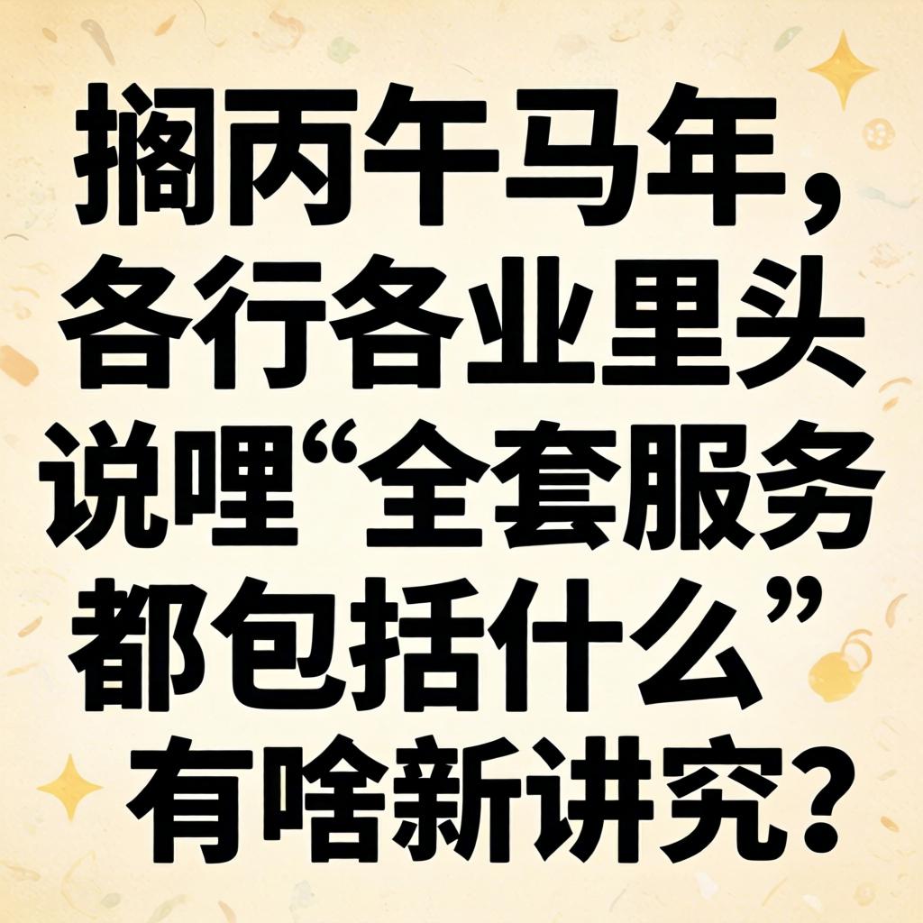 搁丙午马年，各行各衣凤头说哩“全套服务都蕴含什么”有啥新讲求？