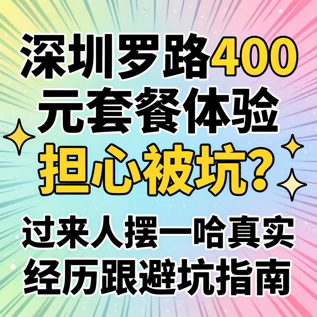 深圳罗湖400元套餐体验_担心被坑？过来人摆一哈真实经历跟避坑指南