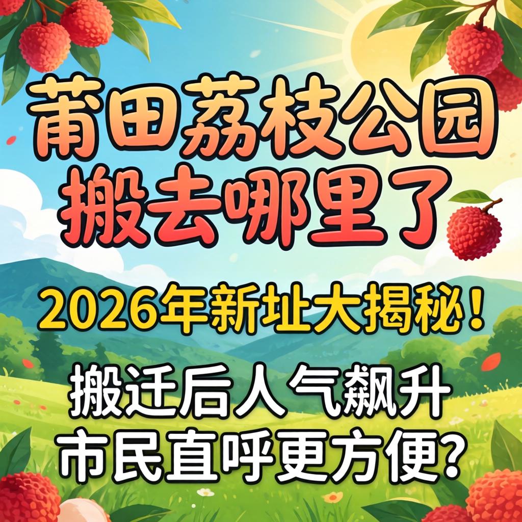 莆田荔枝公园搬去哪里了,2026年新址大揭秘!搬迁后人气飙升,市民直呼更方便?