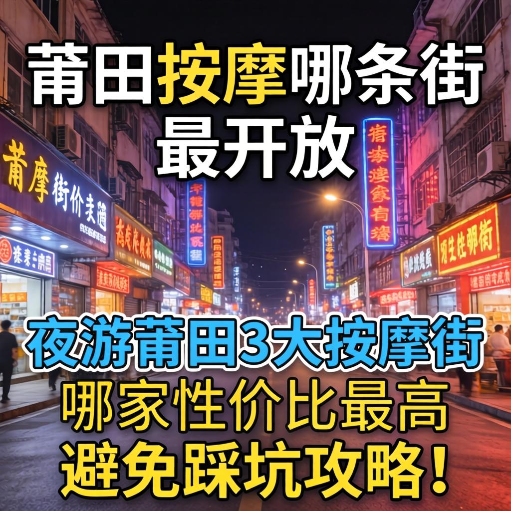 莆田按摩哪条街最开放，夜游莆田3大按摩街，哪家性价比最高？避免踩坑攻略！